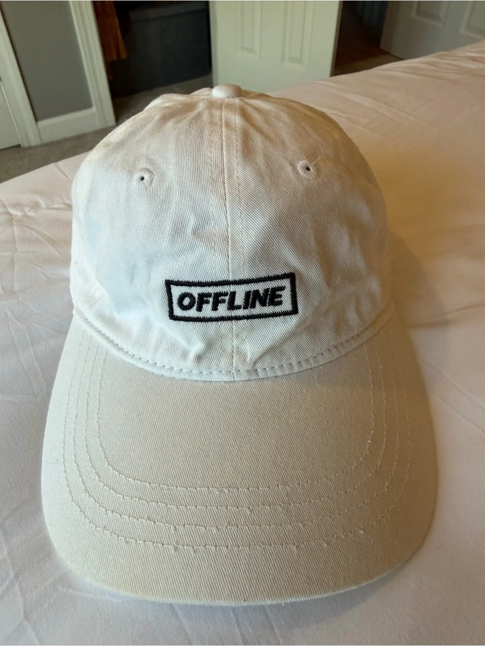 Liza Koshy Embroidered Offline White Baseball Cap